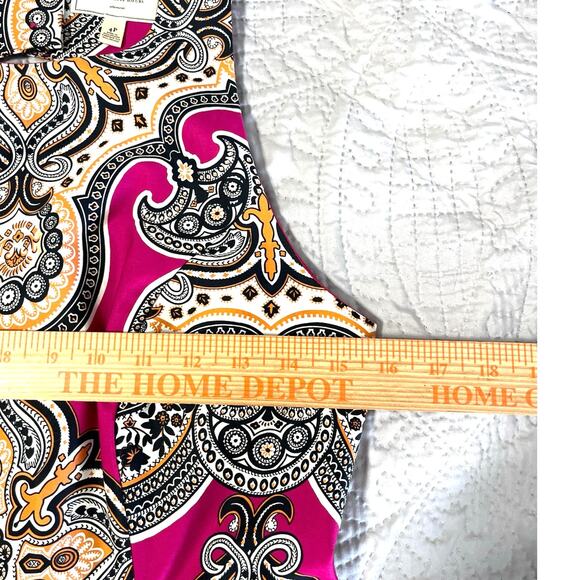 Anthropologie Moulinette Soeurs Geidi Pink Paisley Print Dress Sz 4 Sleeveless - Picture 13 of 13